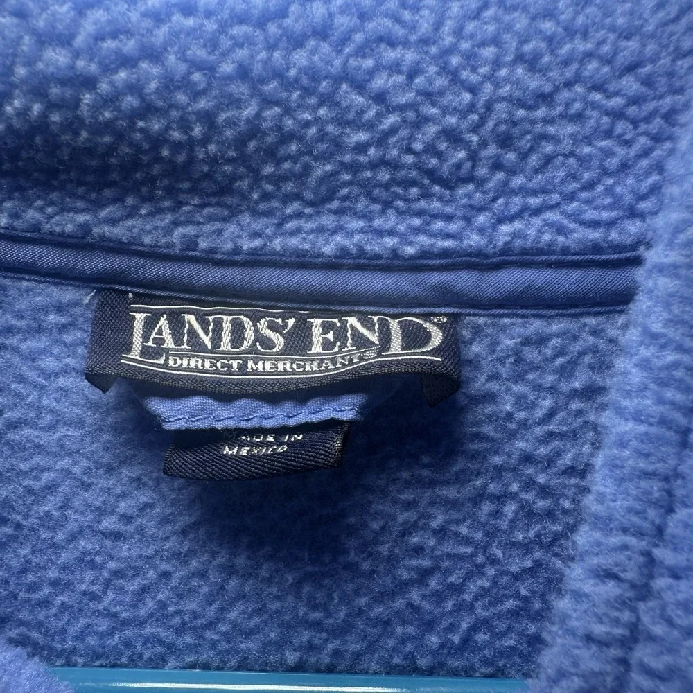 Mens Lands End Fleece  Polartec Aircore 200 Fleece Jacket Blue Size L 42-44 Tall